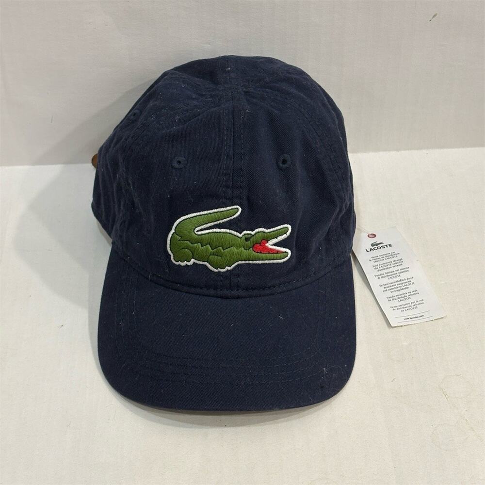 Lacoste Baseball Cap One Size Navy Blue Big Croc Strapback Adjustable